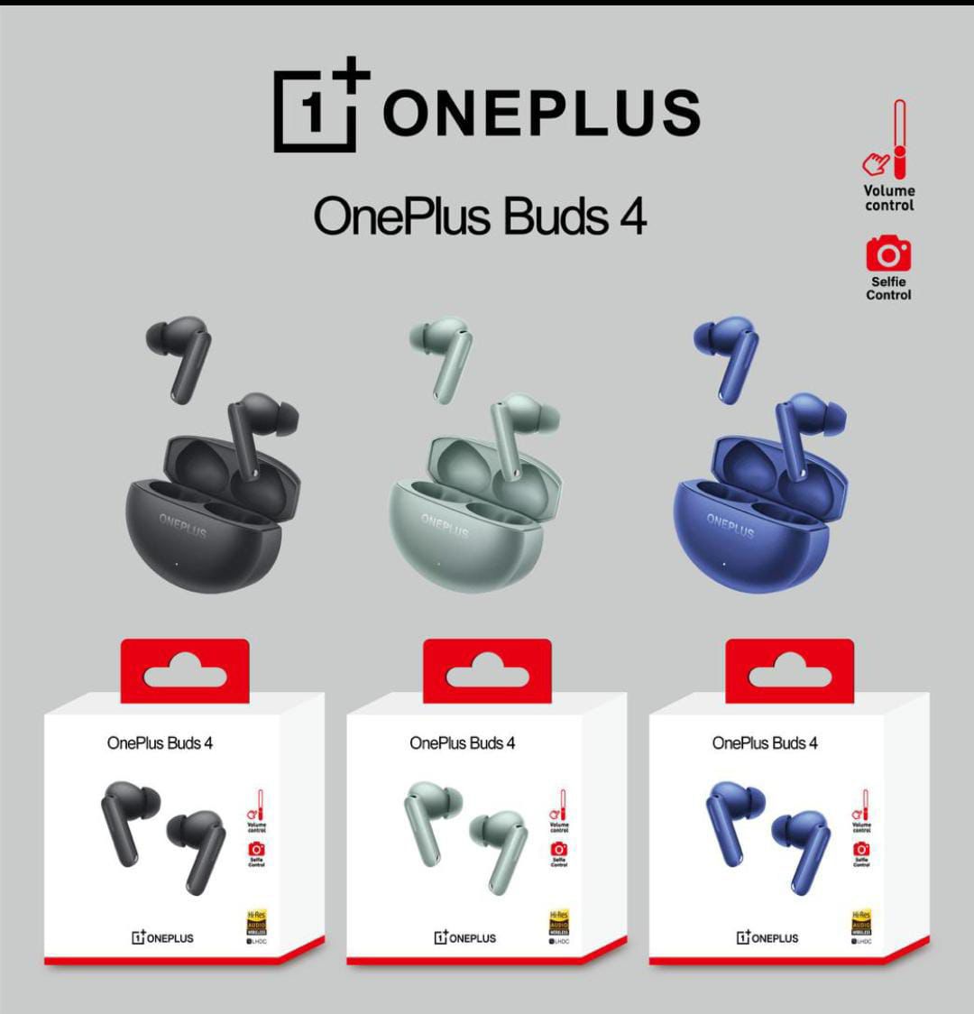 OnePlus Buds 4 – Premium True Wireless Earbuds with Enhanced Bass, Touch Volume & Selfie Control, Long Battery Backup, Fast Pairing, Deep Noise Isolation, Ultra-Comfort Fit & HD Stereo Sound